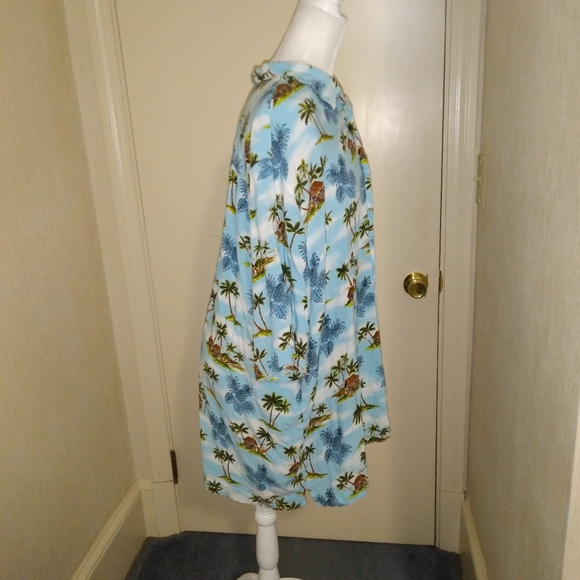 George Palm Tree Print Tall Button Down Shirt - Picture 2 of 7